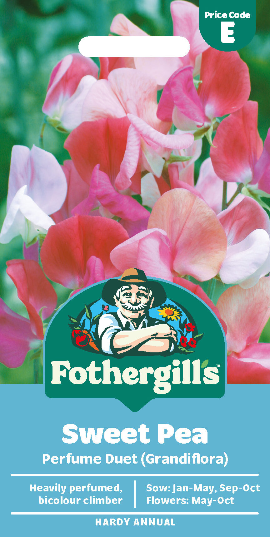 Sweet Pea 'Perfume Duet' Hardy Annual Seeds x1 Pack - Average 20 seeds - Bright Colours for Wildlife