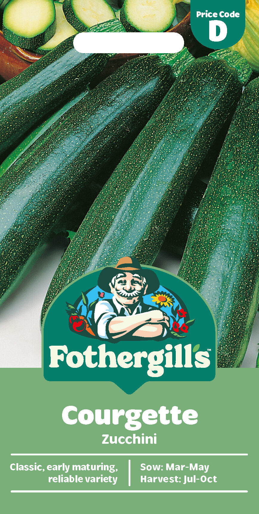 Courgette Zucchini Seeds - x20 Seeds - Classic, Early maturing reliable variety